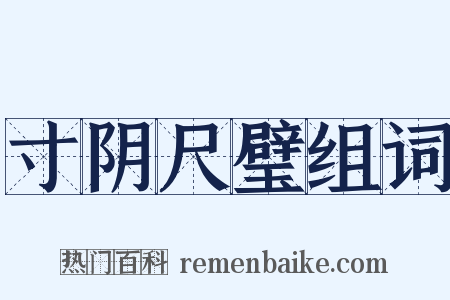 寸阴尺璧组词是什么意思的图片
